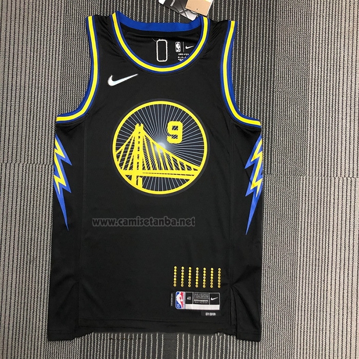 Camiseta Golden State Warriors Andre Iguodala #9 Ciudad 2021-22 Negro